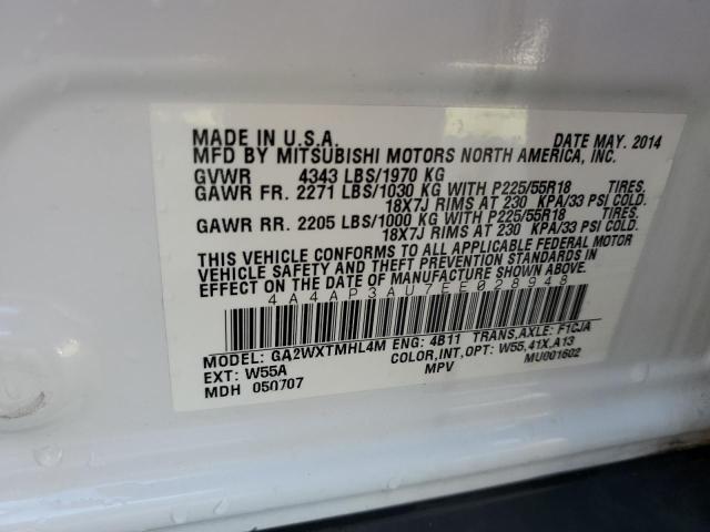 Photo 14 from auction – 2014 MITSUBISHI OUTLANDER with VIN 4A4AP3AU7EE028948