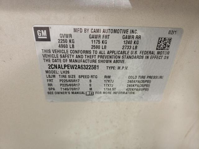 Photo 14 from auction – 2010 CHEVROLET EQUINOX LT with VIN 2CNALPEW2A6322581