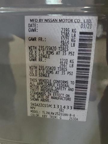 Photo 14 from auction – 2023 NISSAN MURANO SL with VIN 5N1AZ2CS5PC131433
