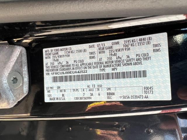 Photo 10 from auction – 2014 FORD ESCAPE TIT with VIN 1FMCU9J99EUA42522