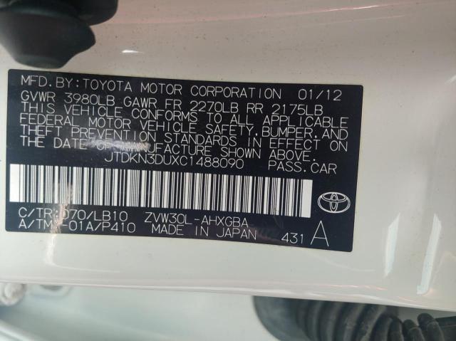 Foto 10 de la subasta – 2012 TOYOTA PRIUS con VIN JTDKN3DUXC1488090