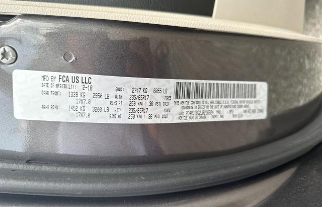 Photo 10 from auction – 2018 CHRYSLER PACIFICA T with VIN 2C4RC1BG2JR216924