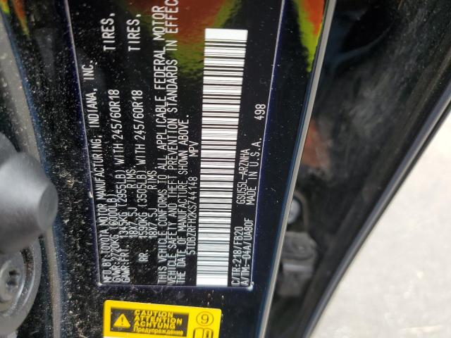 Photo 14 from auction – 2019 TOYOTA HIGHLANDER with VIN 5TDBZRFH2KS744148