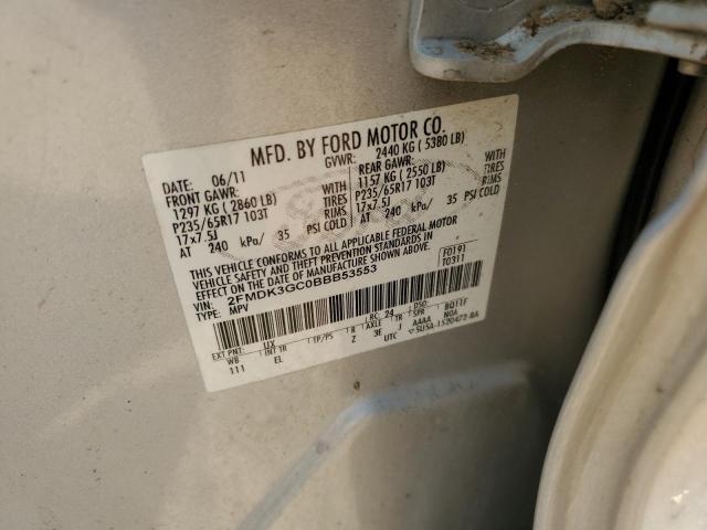 Photo 14 from auction – 2011 FORD EDGE SE with VIN 2FMDK3GC0BBB53553