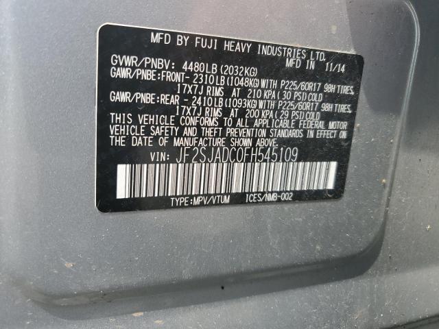 Photo 14 from auction – 2015 SUBARU FORESTER 2 with VIN JF2SJADC0FH545109