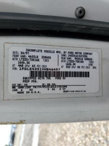 Photo 10 from auction – 1997 FORD MOTORHOME with VIN 1FDLE40S1VHB46497