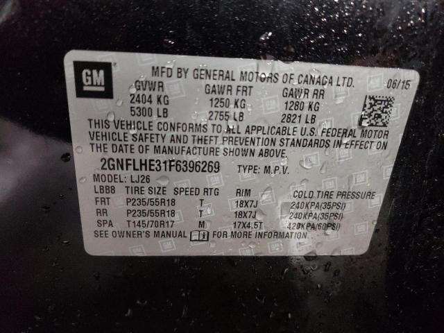 Photo 14 from auction – 2015 CHEVROLET EQUINOX LT with VIN 2GNFLHE31F6396269