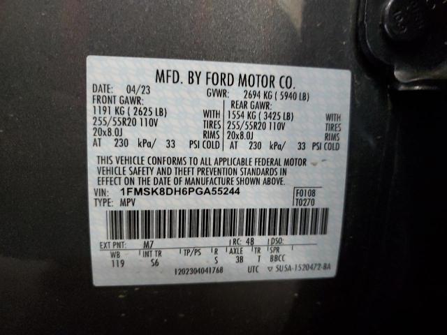 Photo 14 from auction – 2023 FORD EXPLORER X with VIN 1FMSK8DH6PGA55244