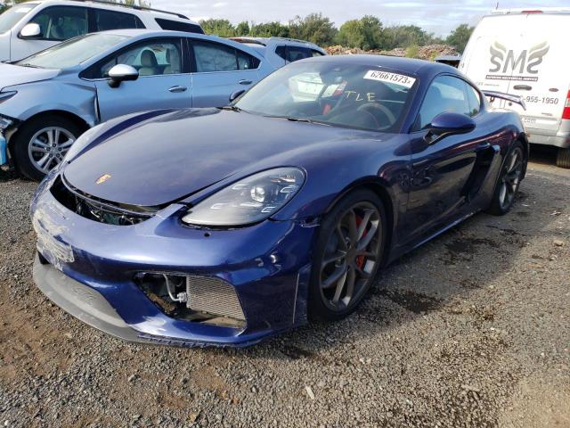 PORSCHE CAYMAN GT4 2021 with VIN WP0AC2A88MK289179 - Photo from auction