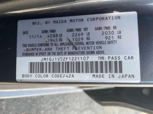 Photo 10 from auction – 2015 MAZDA 6 TOURING with VIN JM1GJ1V52F1221107