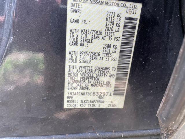Photo 10 from auction – 2011 NISSAN PATHFINDER with VIN 5N1AR1NB7BC632971