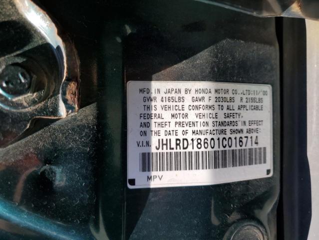 Photo 14 from auction – 2001 HONDA CR-V EX with VIN JHLRD18601C016714