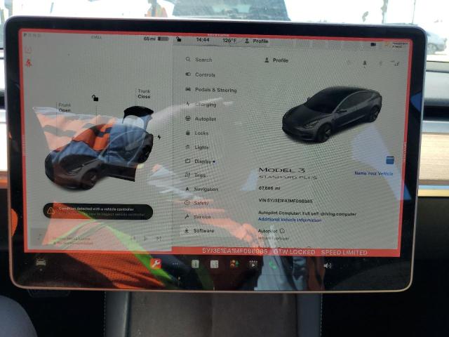 Photo 9 from auction – 2021 TESLA MODEL 3 with VIN 5YJ3E1EA1MF098985