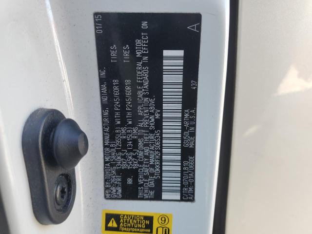 Снимка 14 от търг – 2015 TOYOTA HIGHLANDER с VIN 5TDKKRFH2FS065345