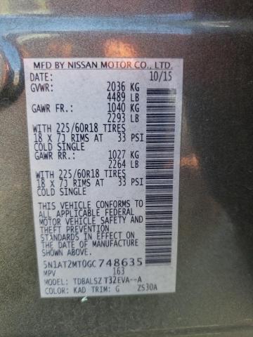 Photo 14 from auction – 2016 NISSAN ROGUE S with VIN 5N1AT2MT0GC748635