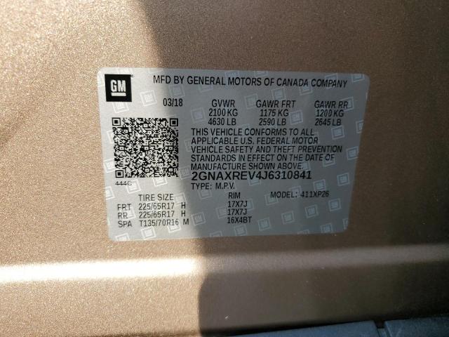 Photo 14 from auction – 2018 CHEVROLET EQUINOX LS with VIN 2GNAXREV4J6310841