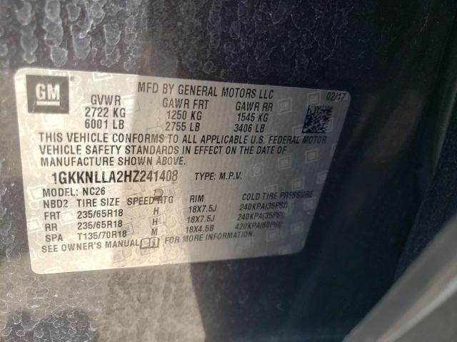 Photo 14 from auction – 2017 GMC ACADIA SLE with VIN 1GKKNLLA2HZ241408
