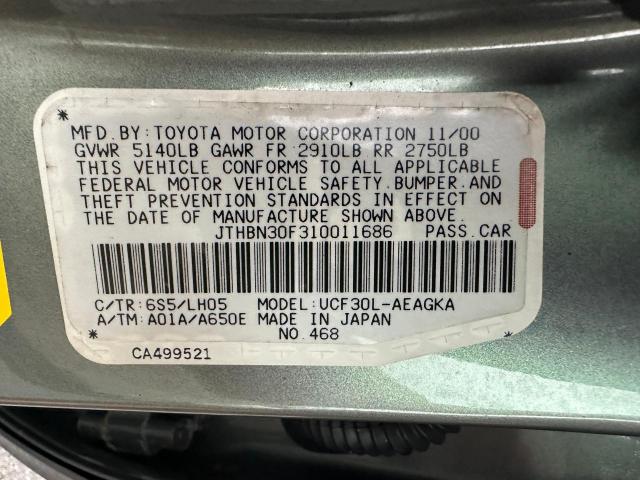 Photo 10 from auction – 2001 LEXUS LS 430 with VIN JTHBN30F310011686