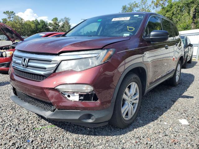 HONDA PILOT LX 2018 with VIN 5FNYF5H19JB027308 - Photo from auction