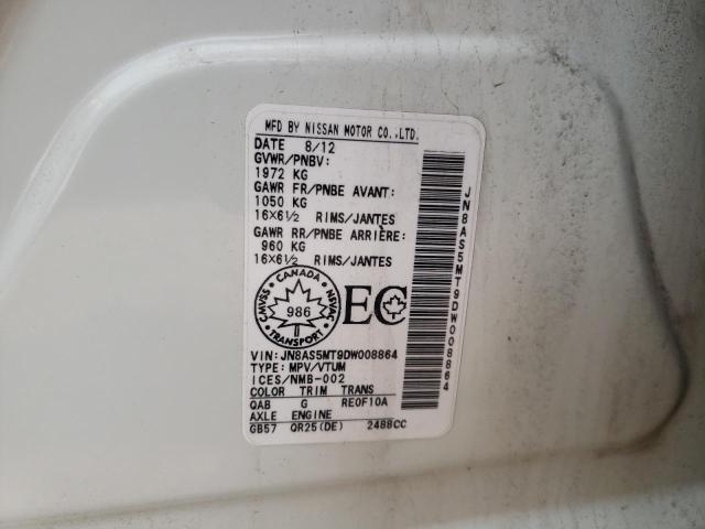 Photo 14 from auction – 2013 NISSAN ROGUE S with VIN JN8AS5MT9DW008864