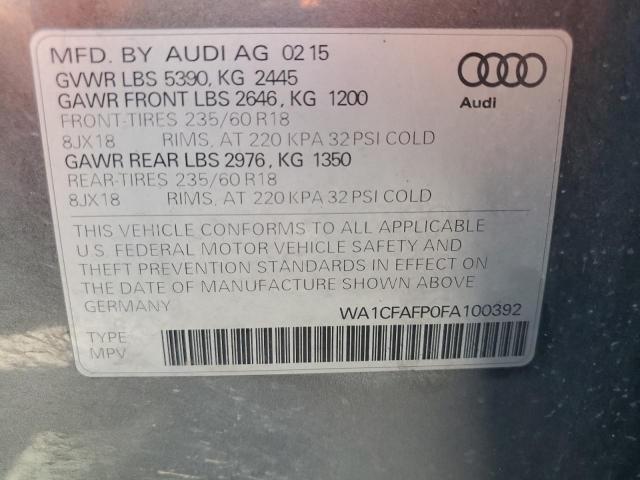 Photo 14 from auction – 2015 AUDI Q5 PREMIUM with VIN WA1CFAFP0FA100392
