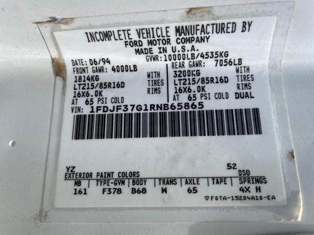 Photo 10 from auction – 1994 FORD F350 with VIN 1FDJF37G1RNB65865