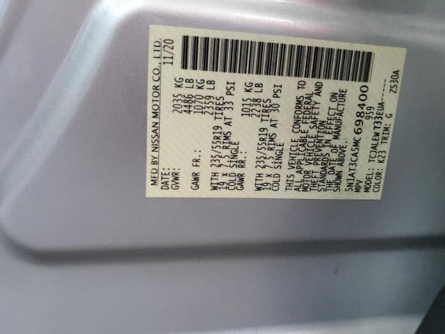 Photo 14 from auction – 2021 NISSAN ROGUE SL with VIN 5N1AT3CA5MC698400