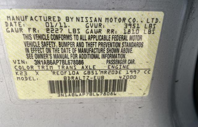 Photo 10 from auction – 2011 NISSAN SENTRA 2.0 with VIN 3N1AB6AP7BL678086