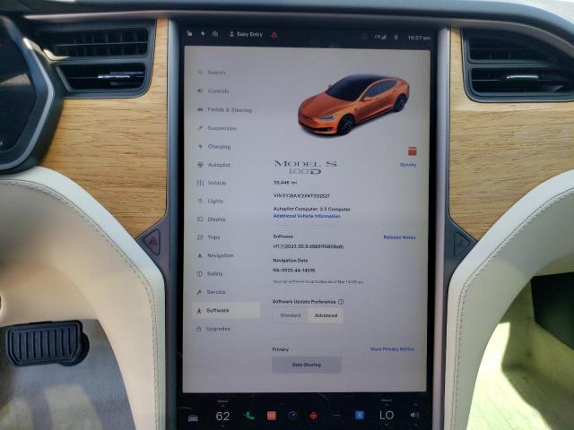 Photo 9 from auction – 2019 TESLA MODEL S with VIN 5YJSA1E2XKF302521