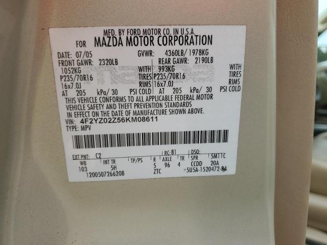 Photo 14 from auction – 2006 MAZDA TRIBUTE I with VIN 4F2YZ02Z56KM08611