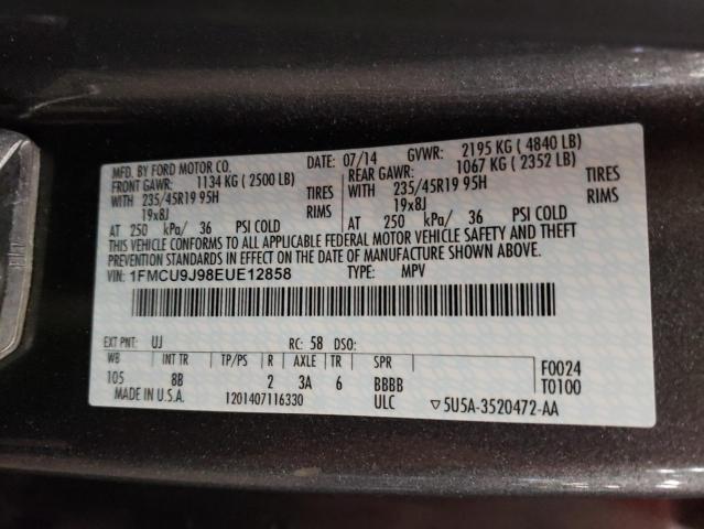 Photo 14 from auction – 2014 FORD ESCAPE TIT with VIN 1FMCU9J98EUE12858