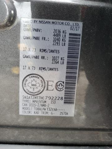 Photo 14 from auction – 2017 NISSAN ROGUE with VIN 5N1AT2MT7HC792228