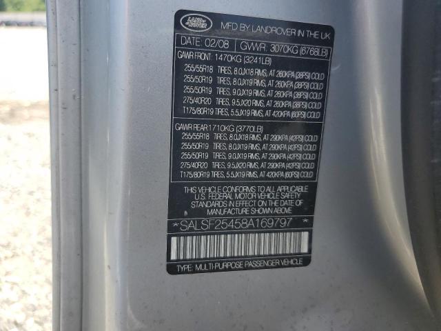 Photo 14 from auction – 2008 LAND ROVER RANGE ROVE with VIN SALSF25458A169797