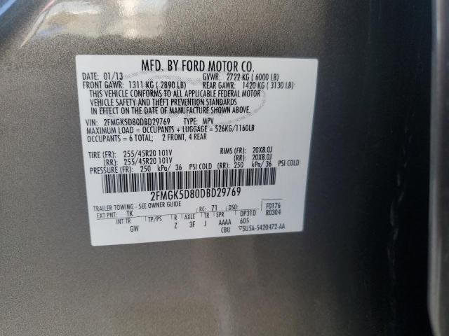 Photo 14 from auction – 2013 FORD FLEX LIMIT with VIN 2FMGK5D80DBD29769