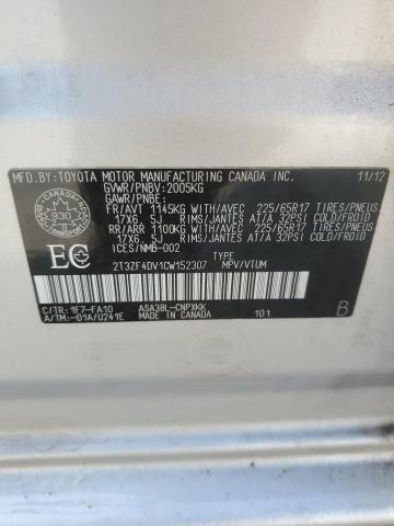 Photo 14 from auction – 2012 TOYOTA RAV4 with VIN 2T3ZF4DV1CW152307