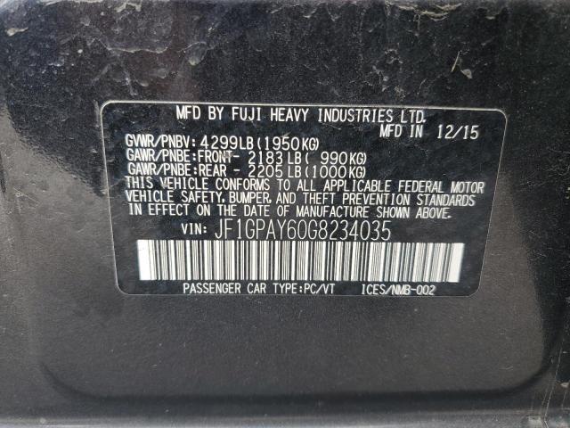 Foto 14 de la subasta – 2016 SUBARU IMPREZA SP con VIN JF1GPAY60G8234035