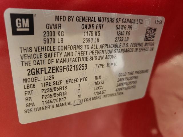 Photo 14 from auction – 2015 GMC TERRAIN DE with VIN 2GKFLZEK9F6219253