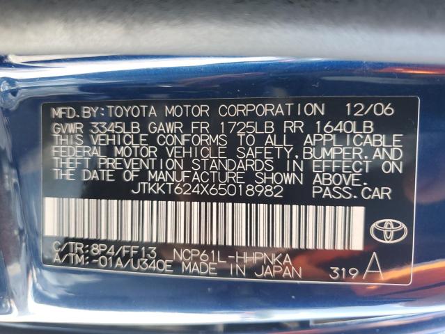 Photo 14 from auction – 2006 TOYOTA SCION XA with VIN JTKKT624X65018982