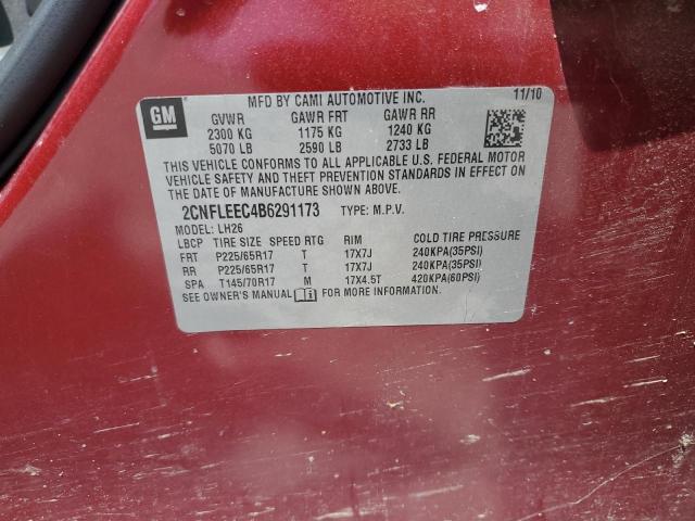 Photo 14 from auction – 2011 CHEVROLET EQUINOX LT with VIN 2CNFLEEC4B6291173