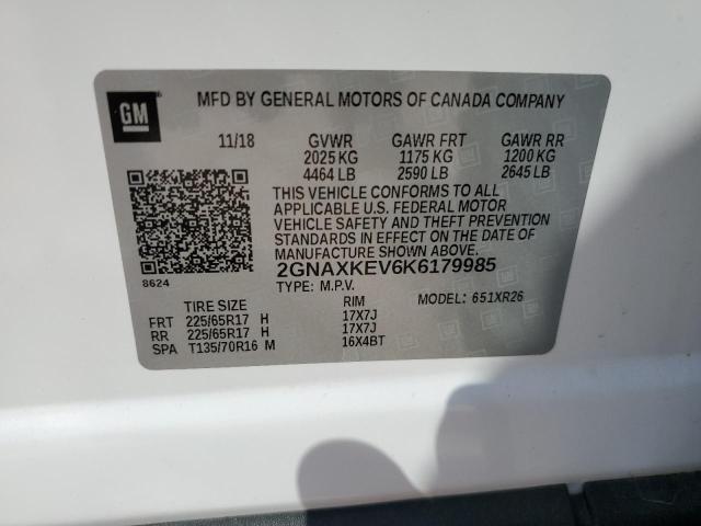 Photo 14 from auction – 2019 CHEVROLET EQUINOX LT with VIN 2GNAXKEV6K6179985