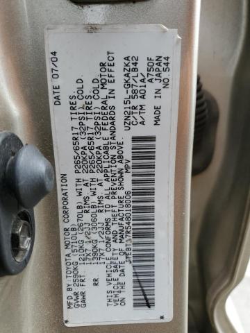Photo 14 from auction – 2004 TOYOTA 4RUNNER LI with VIN JTEBT17R548018006