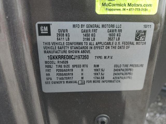 Photo 14 from auction – 2012 GMC ACADIA SLT with VIN 1GKKRRED8CJ197260