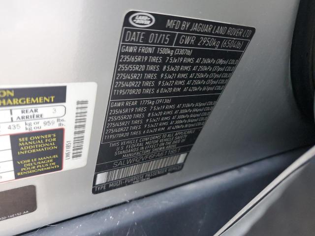 Photo 14 from auction – 2015 LAND ROVER RANGE ROVE with VIN SALWR2VF6FA611851