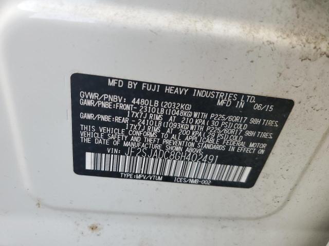 Photo 14 from auction – 2016 SUBARU FORESTER 2 with VIN JF2SJADC8GH402491