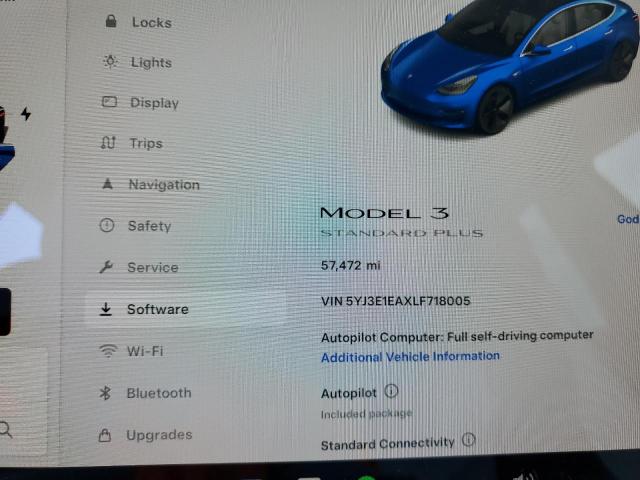 Photo 9 from auction – 2020 TESLA MODEL 3 with VIN 5YJ3E1EAXLF718005