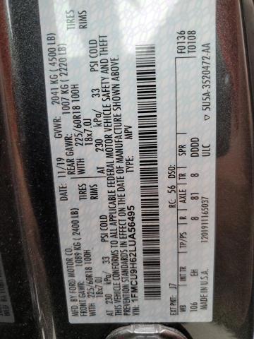 Photo 14 from auction – 2020 FORD ESCAPE SEL with VIN 1FMCU9H62LUA56495