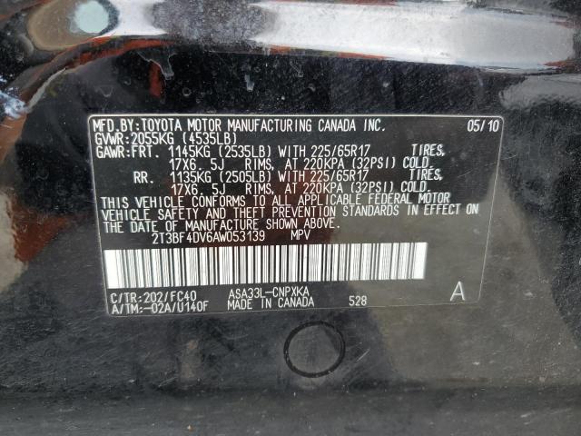 Photo 14 from auction – 2010 TOYOTA RAV4 with VIN 2T3BF4DV6AW053139