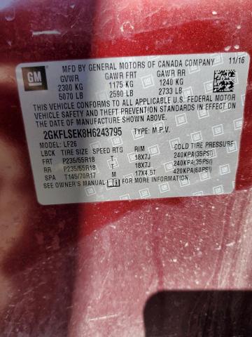 Photo 14 from auction – 2017 GMC TERRAIN SL with VIN 2GKFLSEK8H6243795