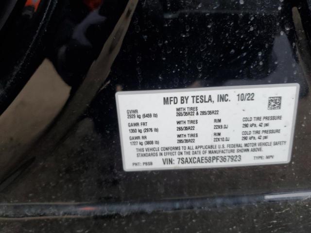Photo 14 from auction – 2023 TESLA MODEL X with VIN 7SAXCAE58PF367923