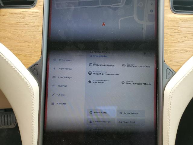 Photo 9 from auction – 2020 TESLA MODEL S with VIN 5YJSA1E22LF360799